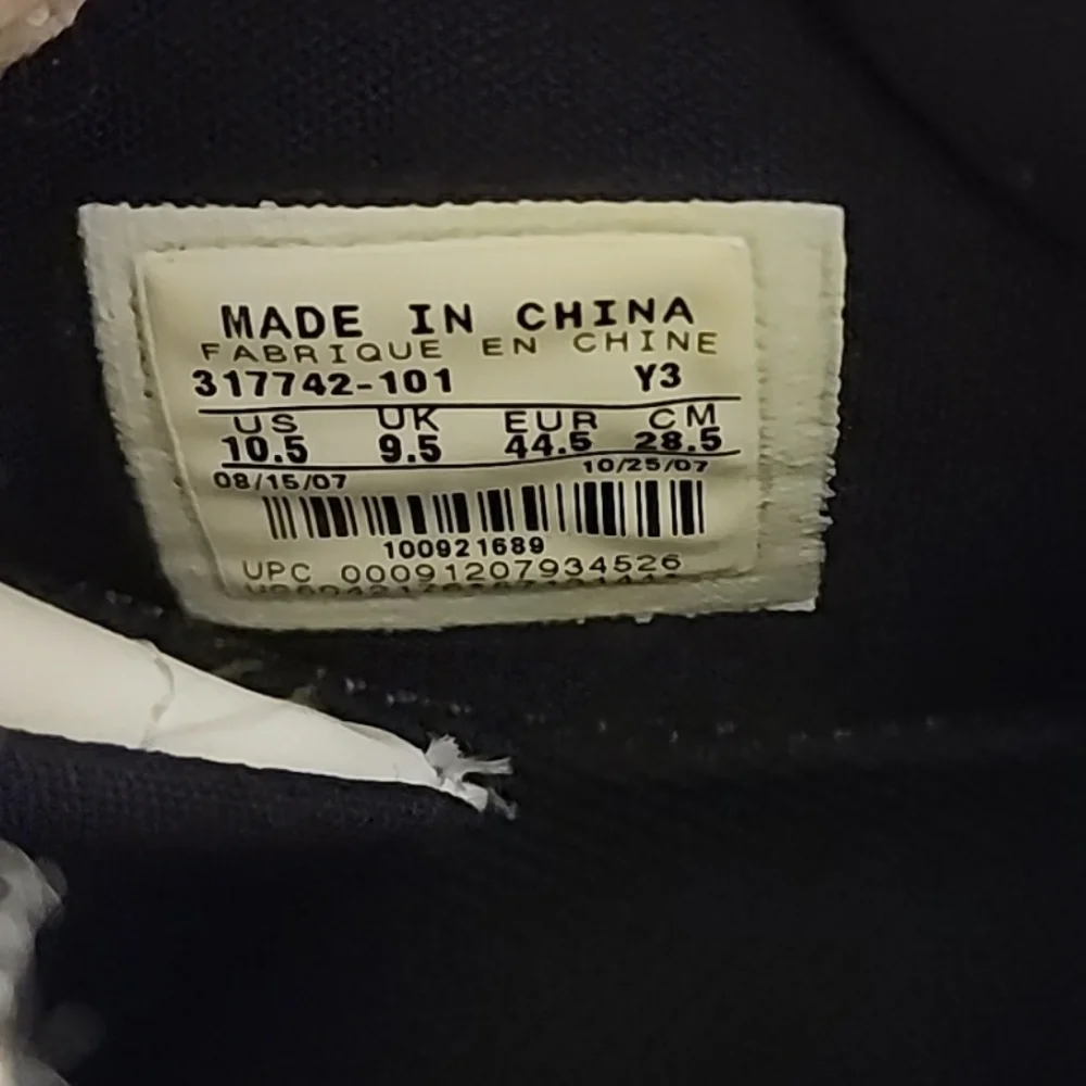 NIKE Jordan Fusion 12 AF1 Taxi Y2K VINTAGE Sneakers 10.5 White Black Hybrid